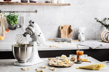 KitchenAid 4,3 L 5K45SS Classic Küchenmaschine Set 4 Fleischwolf+Spritzgebäck+Schüssel+Spritzschutz