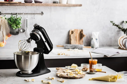 KitchenAid 4,3 L 5K45SS Classic Küchenmaschine Set 4 Fleischwolf+Spritzgebäck+Schüssel+Spritzschutz