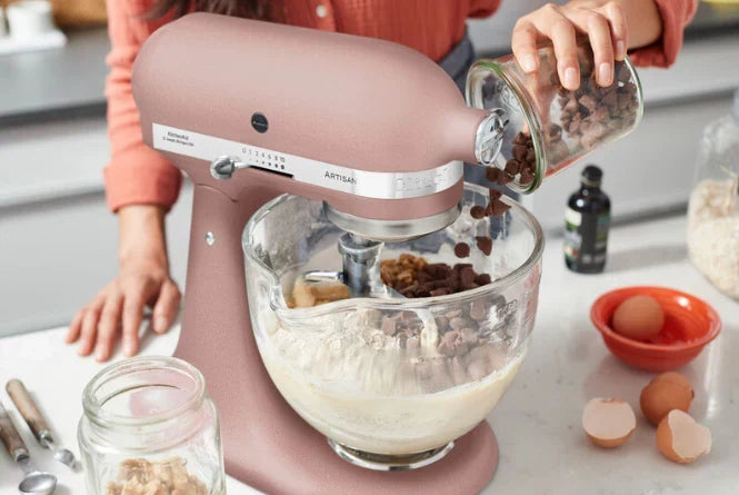 KitchenAid 4,8 L 5KSM185 Artisan Küchenmaschine Beginnerset Artisan Gemüseschneider+Flexirührer